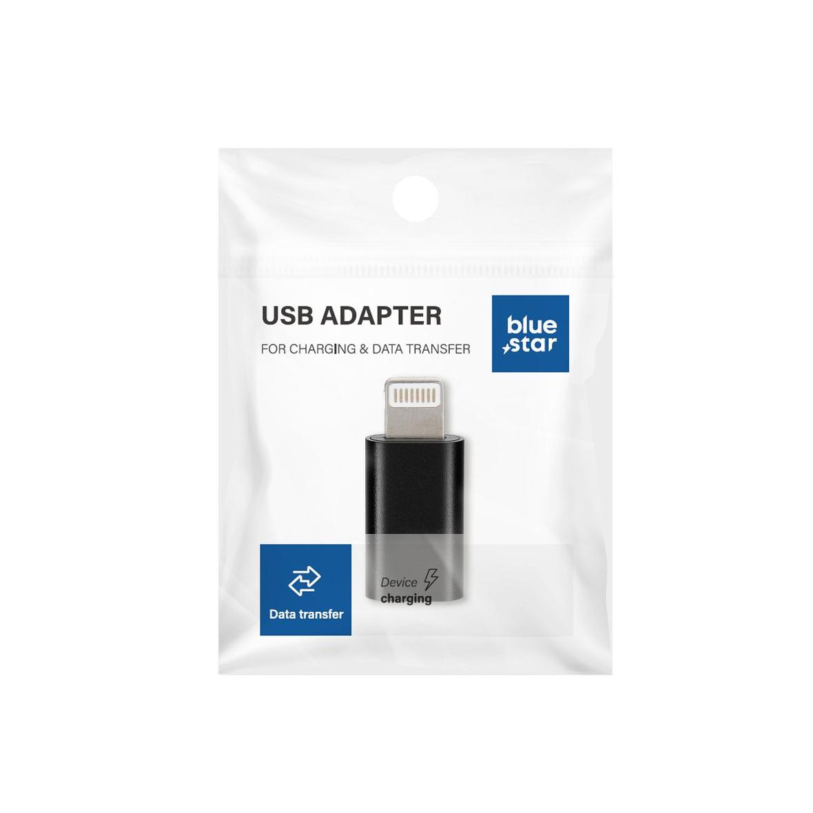 Adapter USB C do Lightning Blue Star czarny