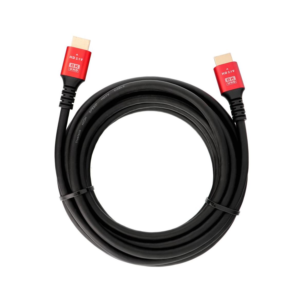 Kabel HDMI 2.1 8K 60Hz / 4K 120Hz – Ultra High Speed, HDR, eARC, VRR, 48Gbps 5 m czarny
