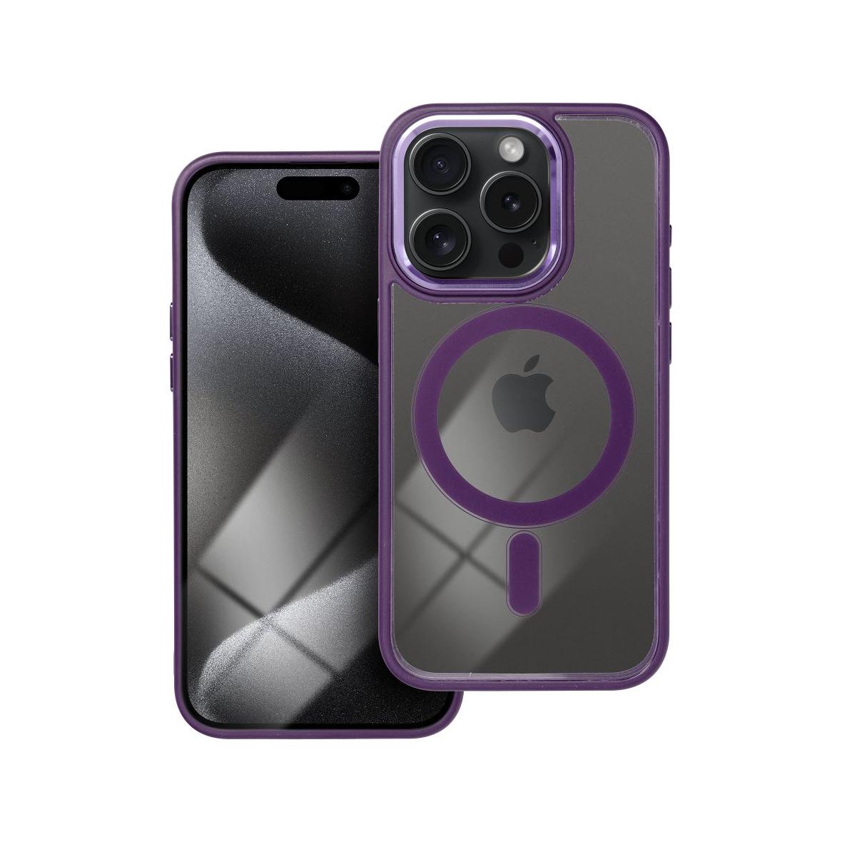 Futerał do iPhone 15 PRO Color Edge Mag Cover zgodny z MagSafe fioletowy