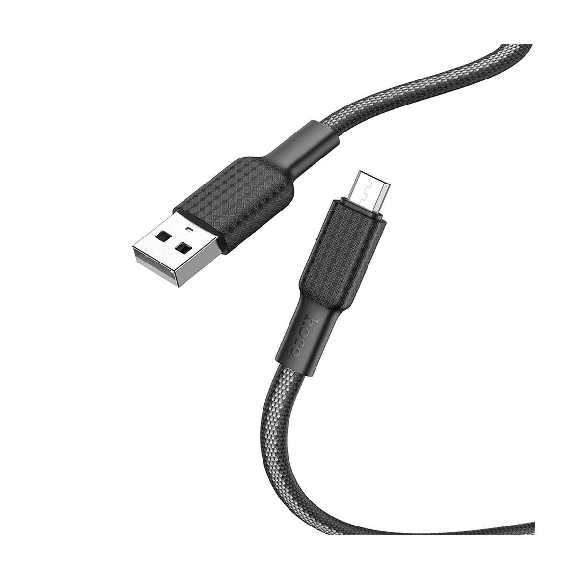 Kabel USB A do Micro USB Hoco 2,4A 1 m X69 czarno biały