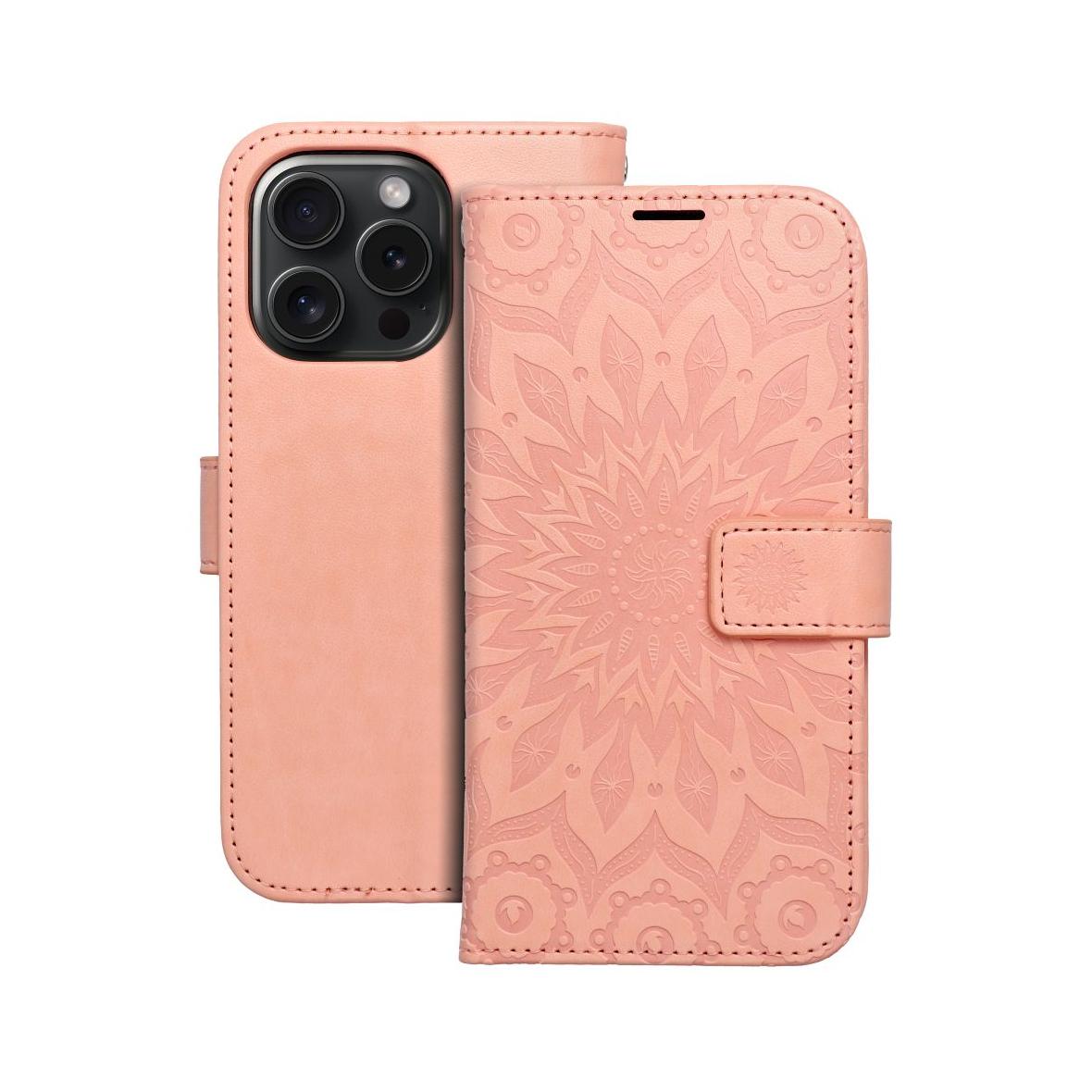 Etui z klapką na iPhone 17 Mezzo Book mandala peach fuzz