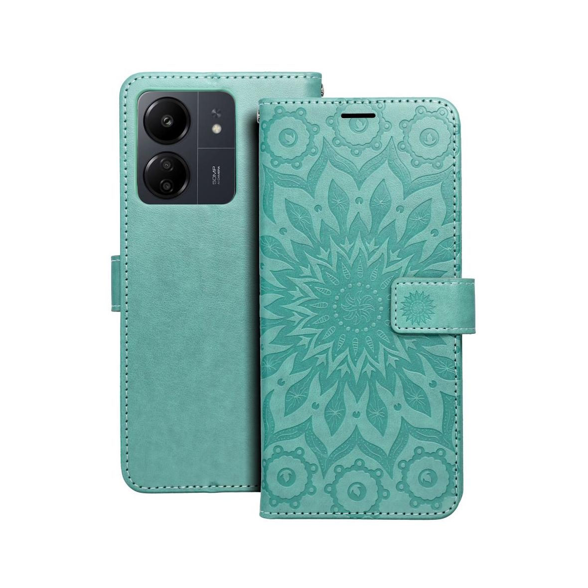 Etui z klapką Mezzo Book na Xiaomi Redmi 13C / Poco C65 mandala zielony