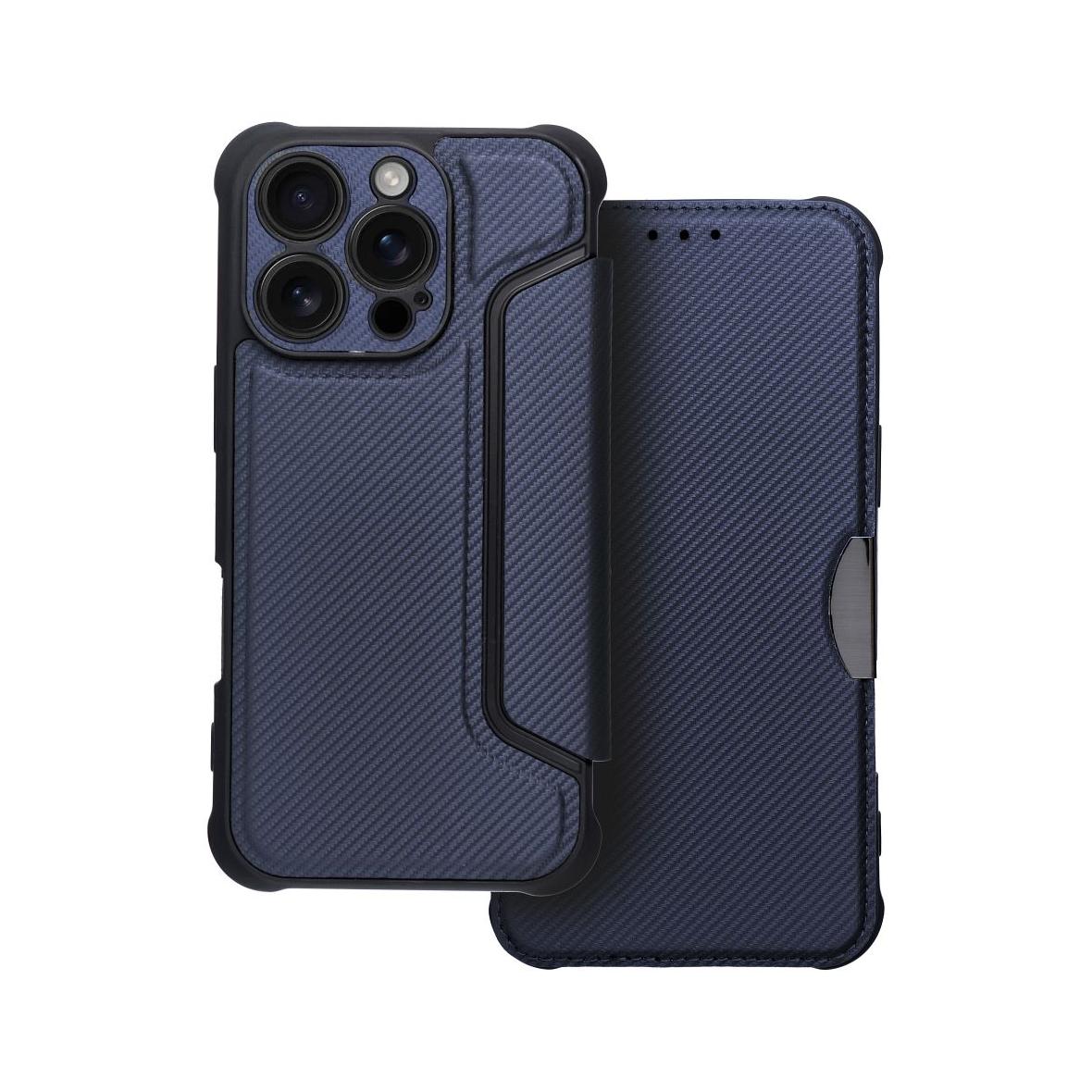 Etui z klapką na iPhone 16 PRO Razor Book niebieskie