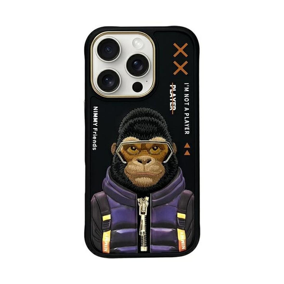 NIMMY futerał COOL&CUTE 2.0 Monkey do IPHONE 16 Pro Max czarny