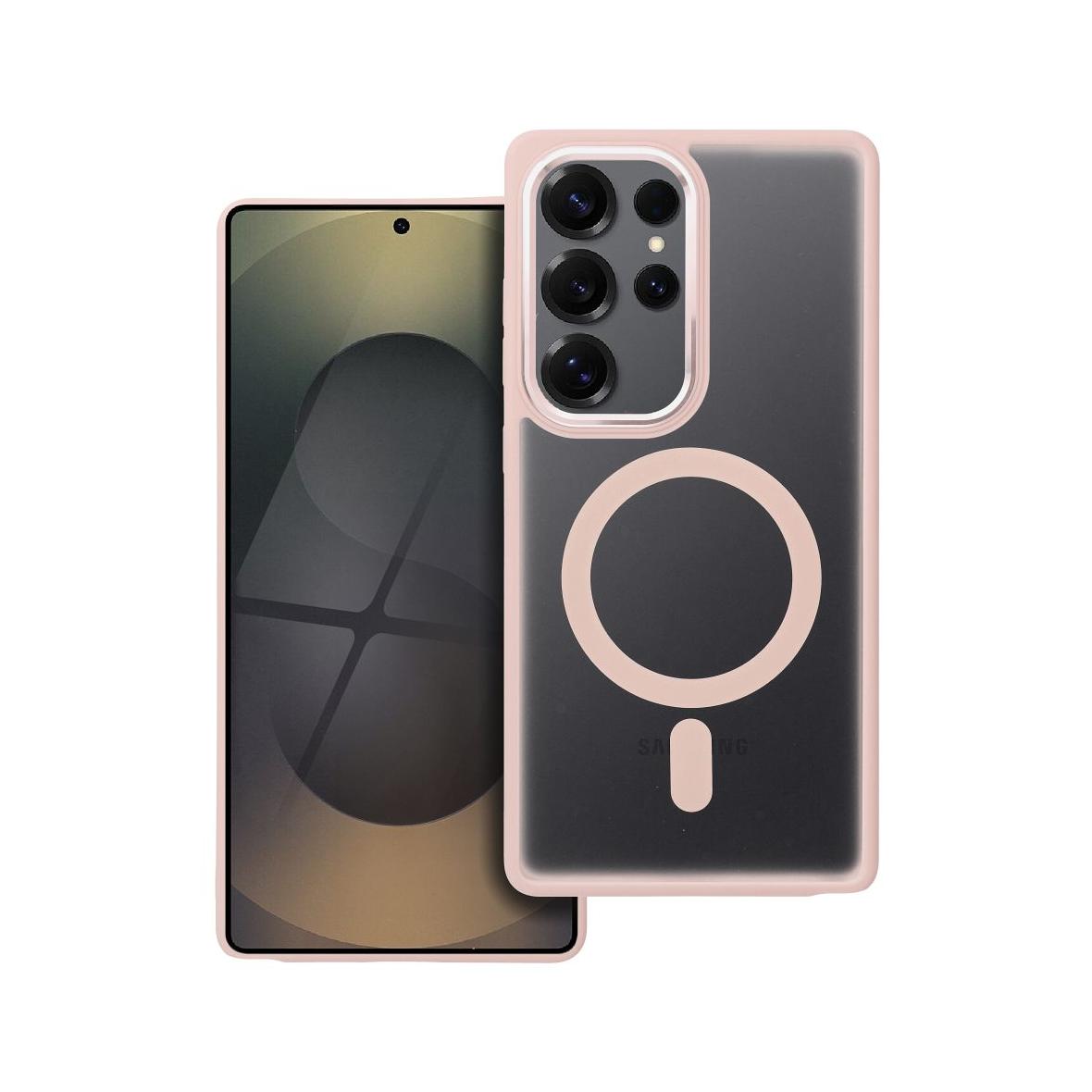 Futerał do Samsung S25 ULTRA Matte Mag Cover zgodny z MagSafe różowy