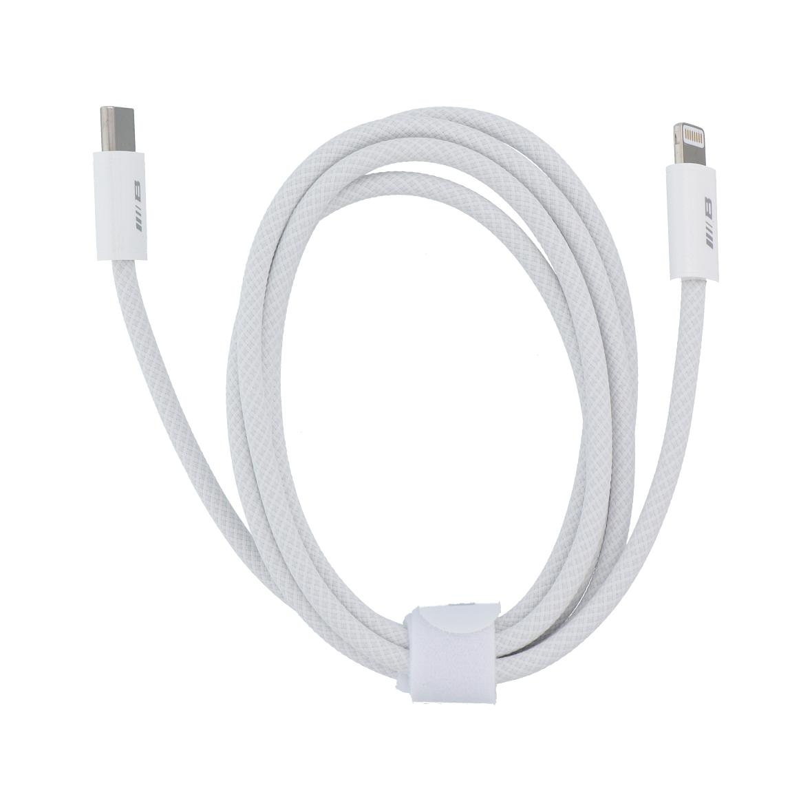 BLUEO kabel Typ C do Lightning QC4.0 60MB/S PD60W 1,2 m biały