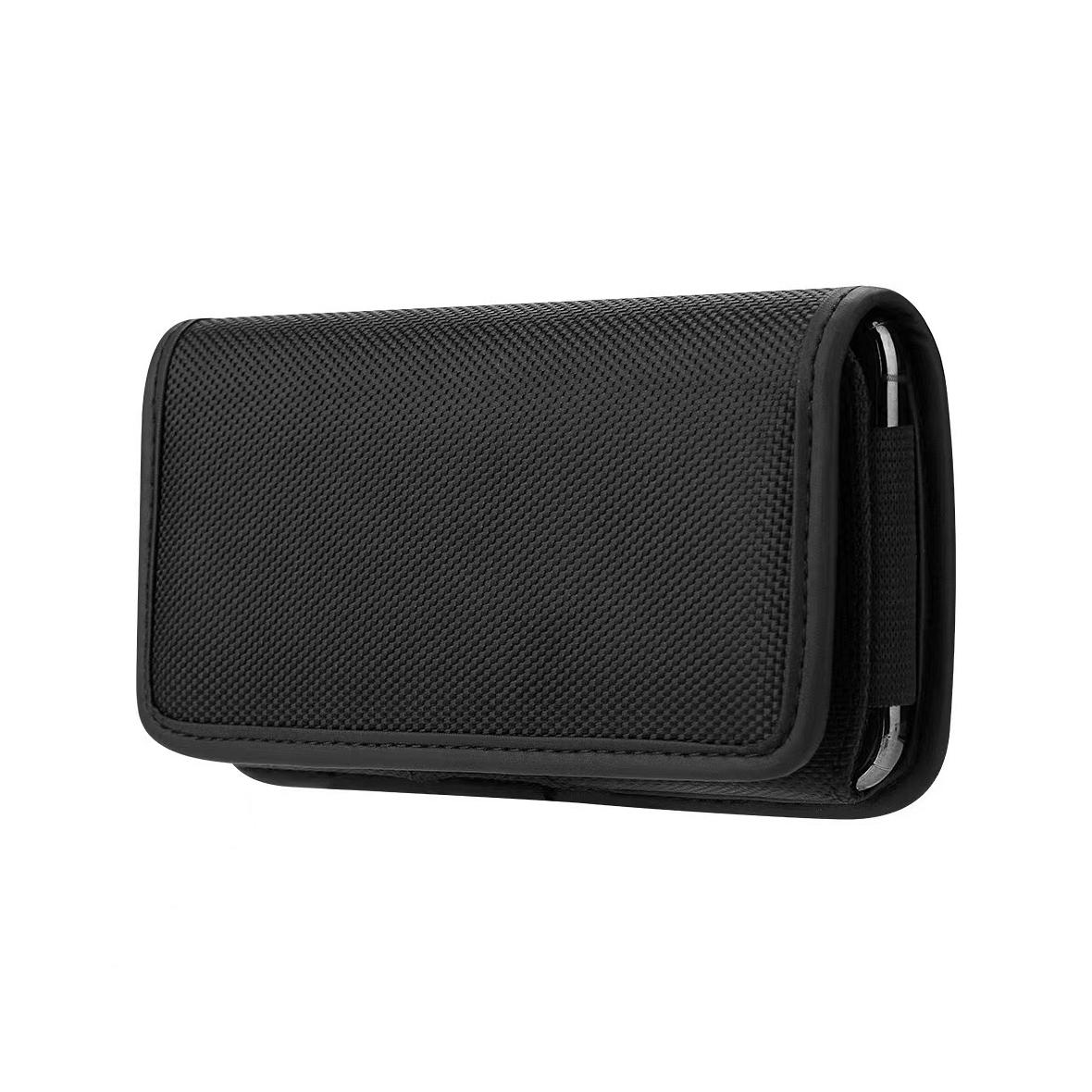 Kabura uniwersalna do paska OXFORD pozioma model 3 do IPHONE 11 / 11 PRO / 12 / 12 PRO / 13 / 13 PRO / SAMSUNG A10 / A41 / A50 / A51 / HUAWEI P30 LITE / P40 / P8 / P9 LITE czarna