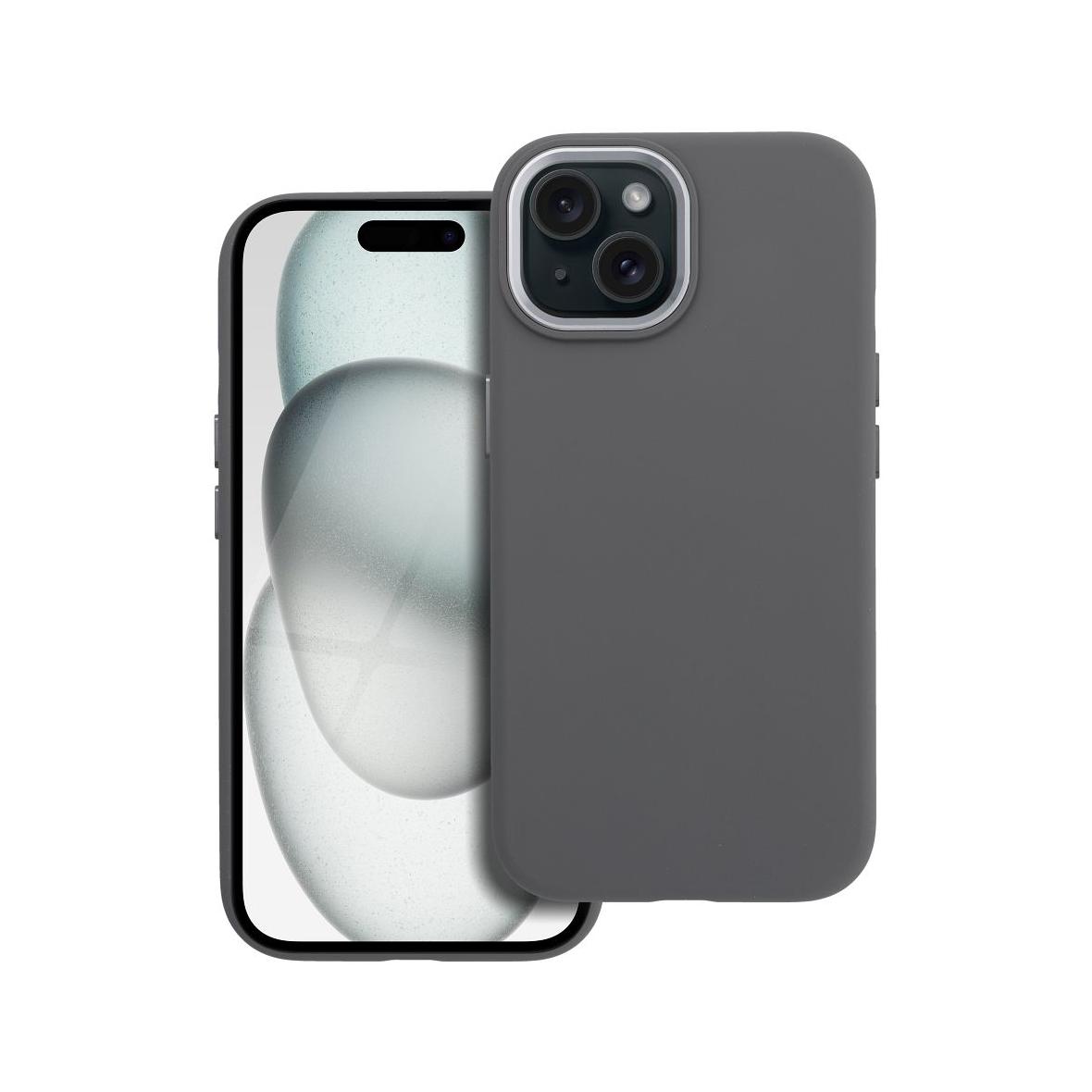 Etui na iPhone 15 Forcell F-Protect Frame Premium zgodny z MagSafe szary 0INT