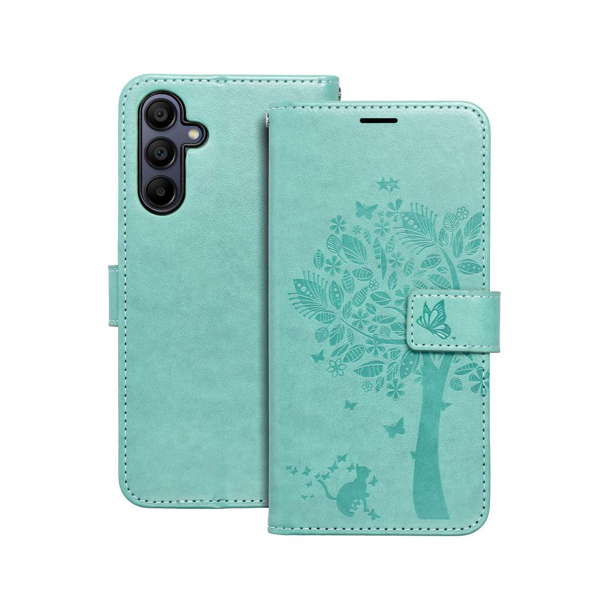 Etui z klapką na Samsung A15 4G / A15 5G Mezzo Book drzewo zielone