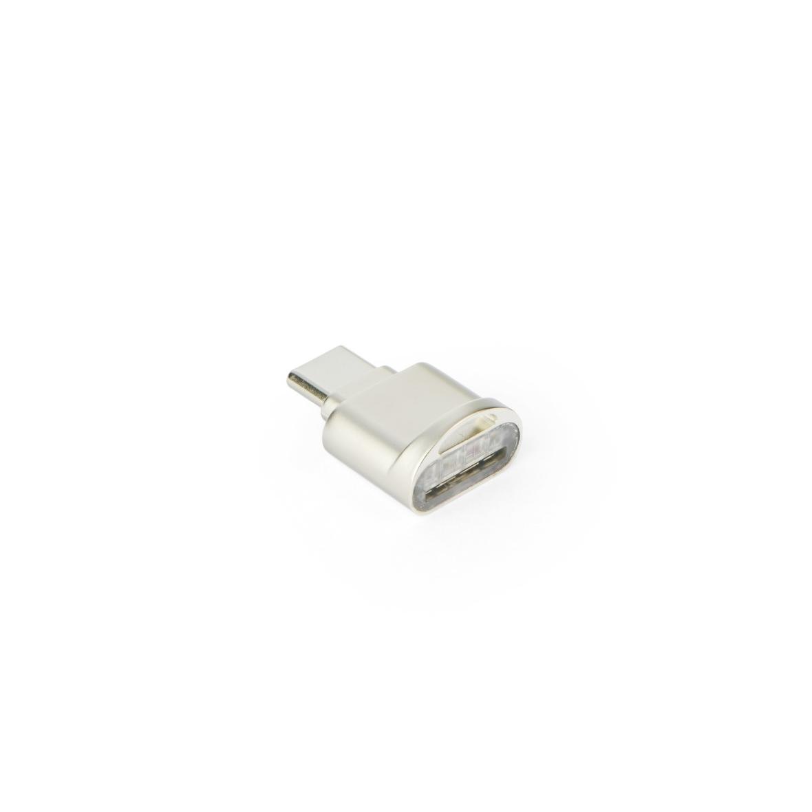 Czytnik kart pamięci MicroSD Typ C srebrny
