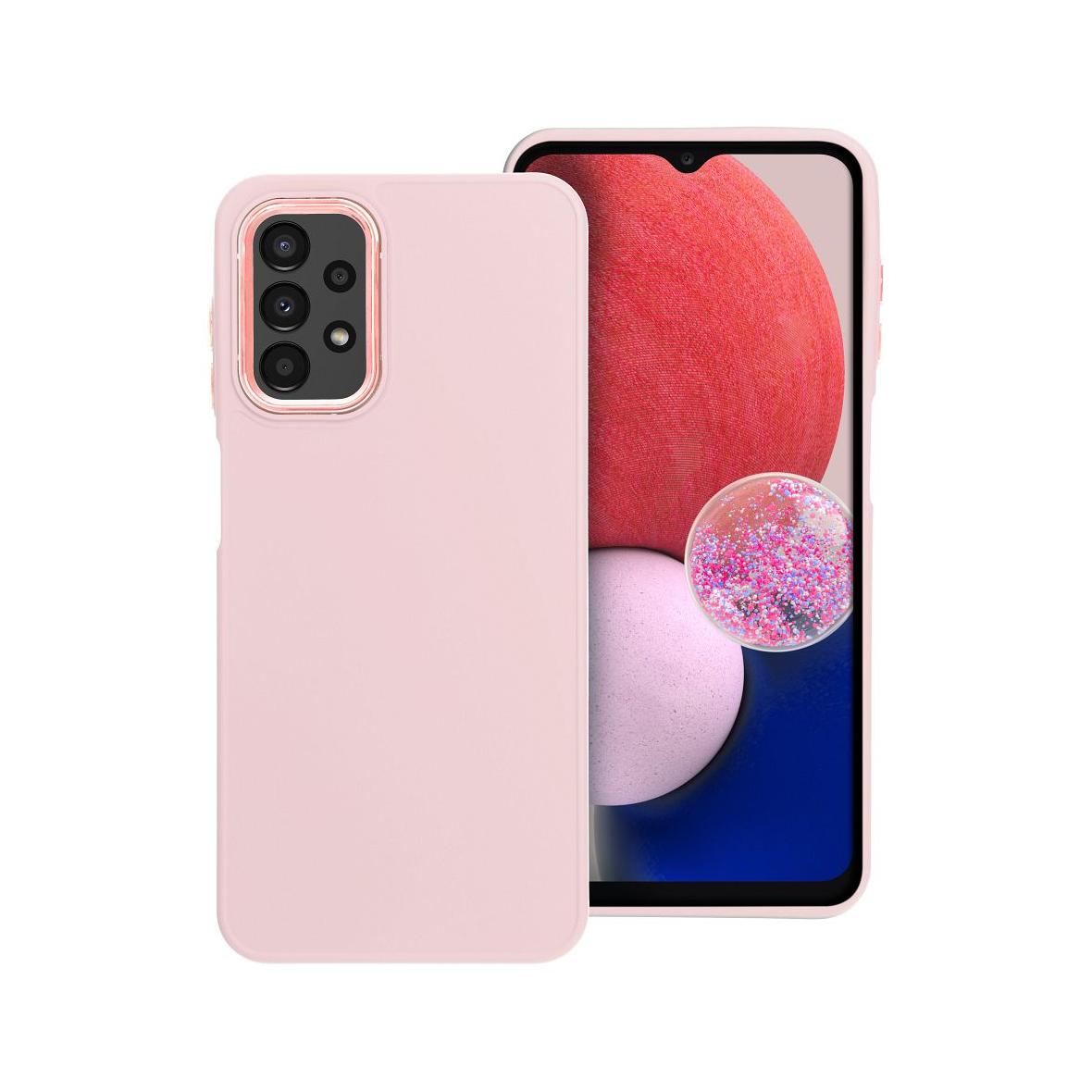 Futerał do Samsung A13 4G Frame pudrowy róż