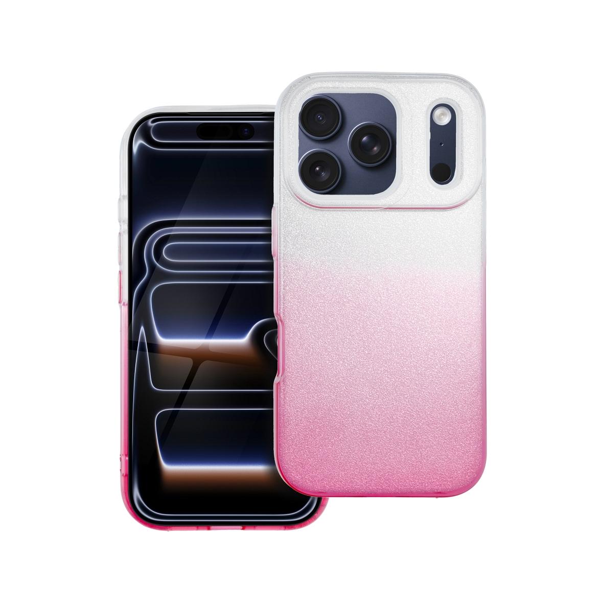 Futerał do iPhone 17 PRO Shining transparentny różowy