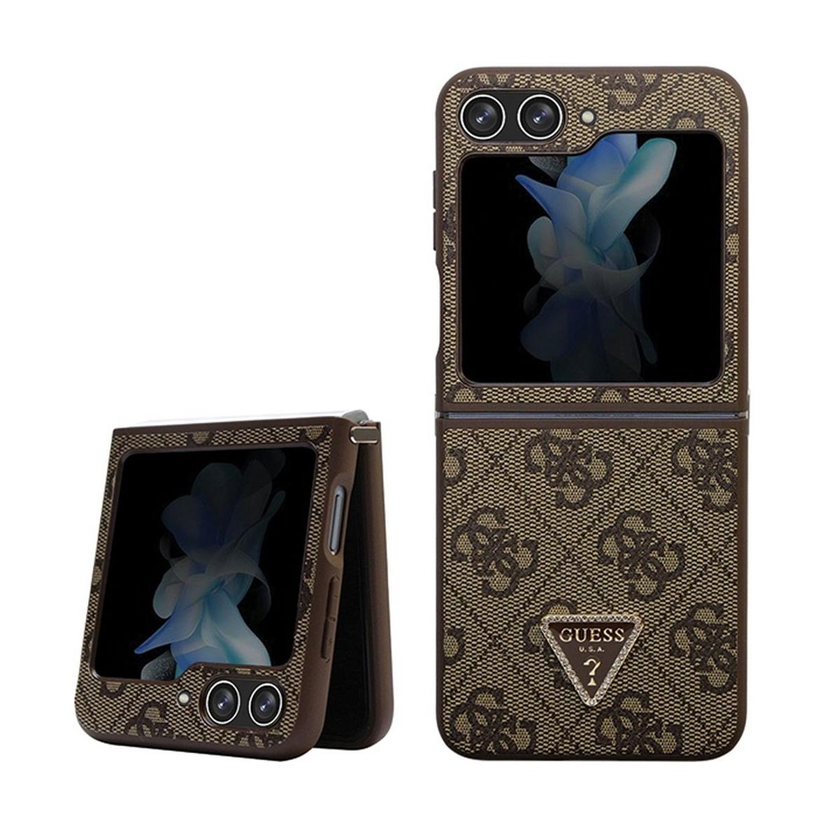 GUESS futerał do SAMSUNG Z Flip 5 GUHCZF5P4TDPW (4G Triangle Strass) brązowy