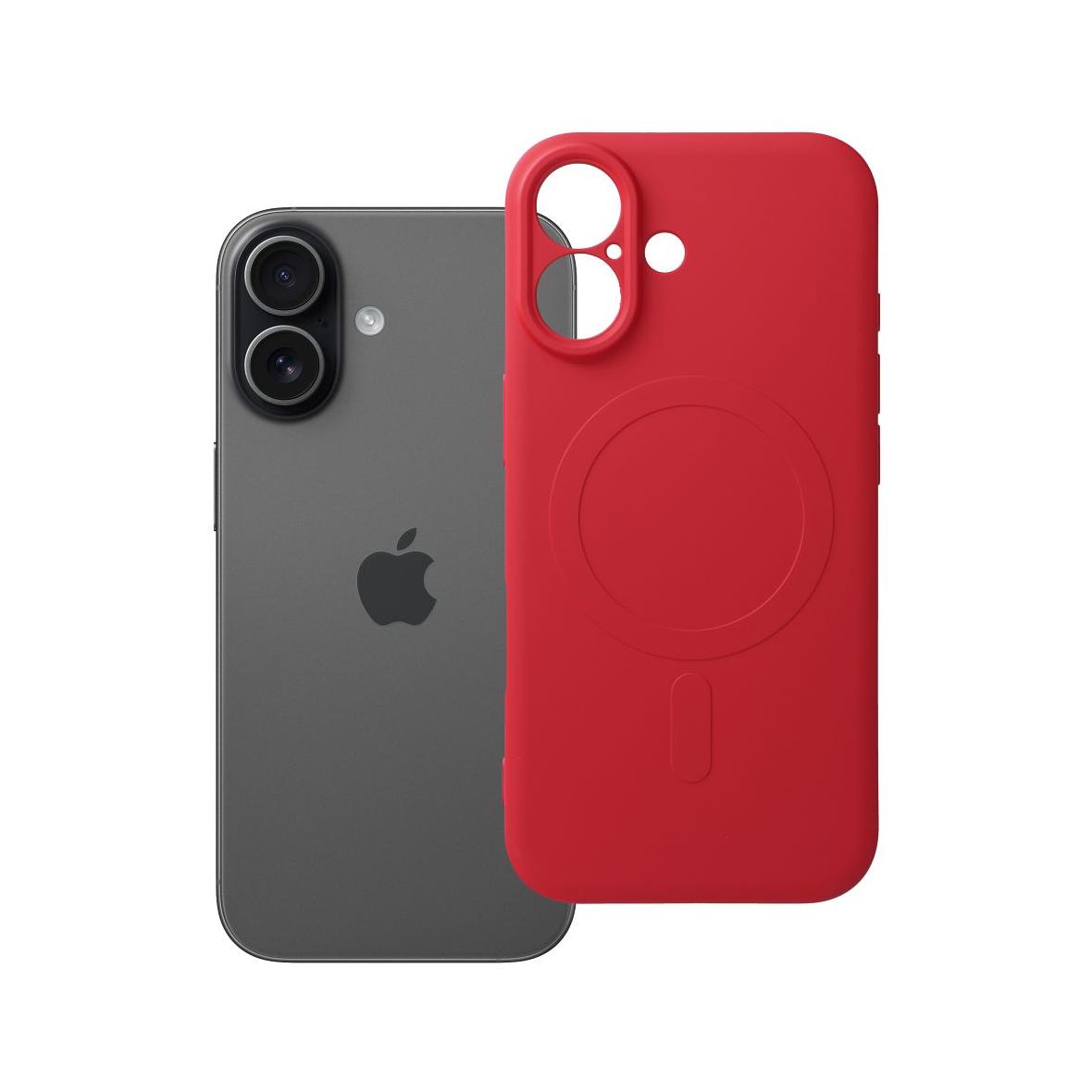 Futerał do iPhone 17 Silicone Mag Cover zgodny z MagSafe czerwony