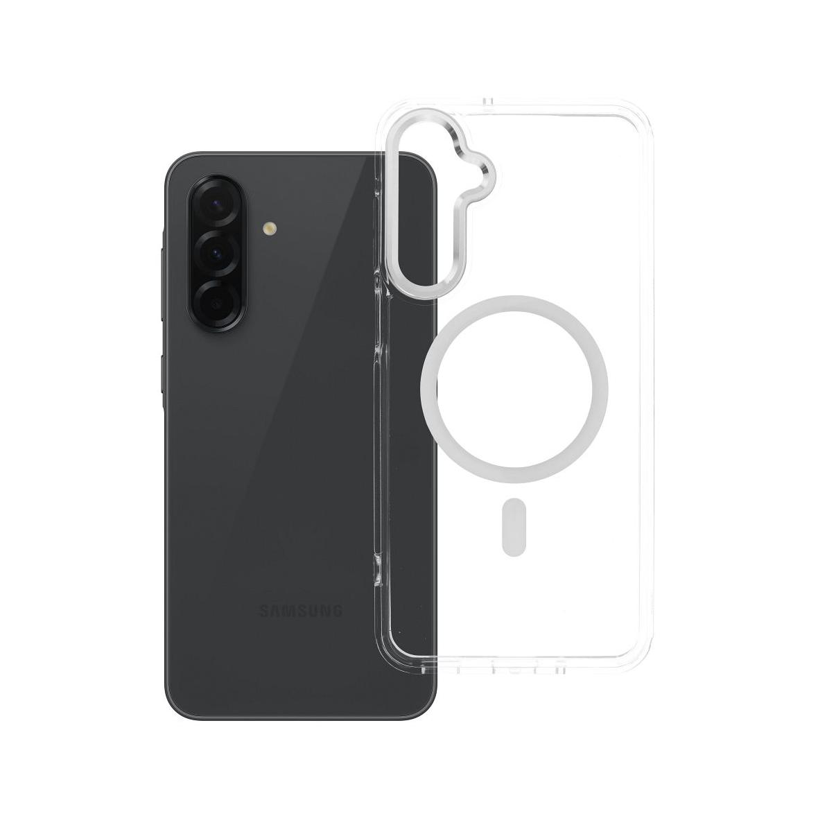 Futerał do Samsung A16 Frame Clear Hybrid Mag Cover zgodny z MagSafe transparentny