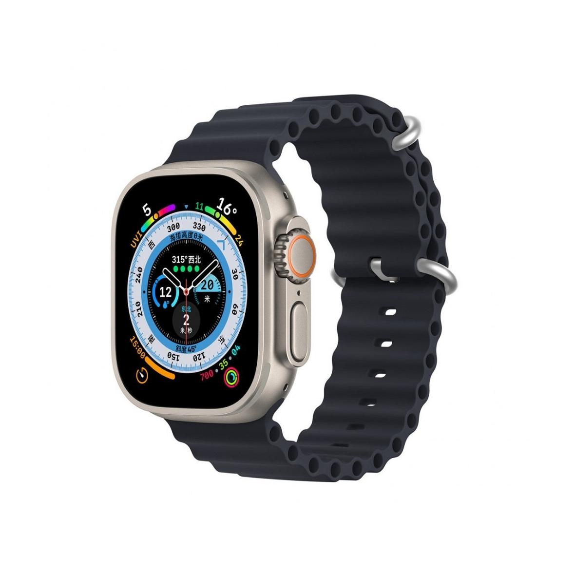 DUX DUCIS pasek OCEAN WAVE silikonowy do Apple Watch 38 / 40 / 41 mm grafitowy