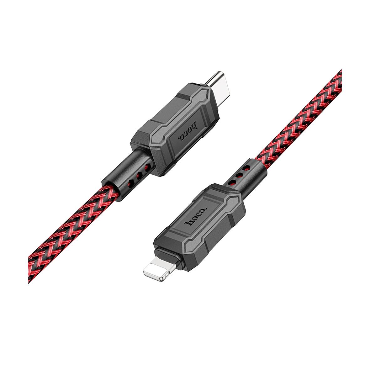 Kabel USB C do Lightning Hoco PD 2,4A 20W 1 m X94 czerwony