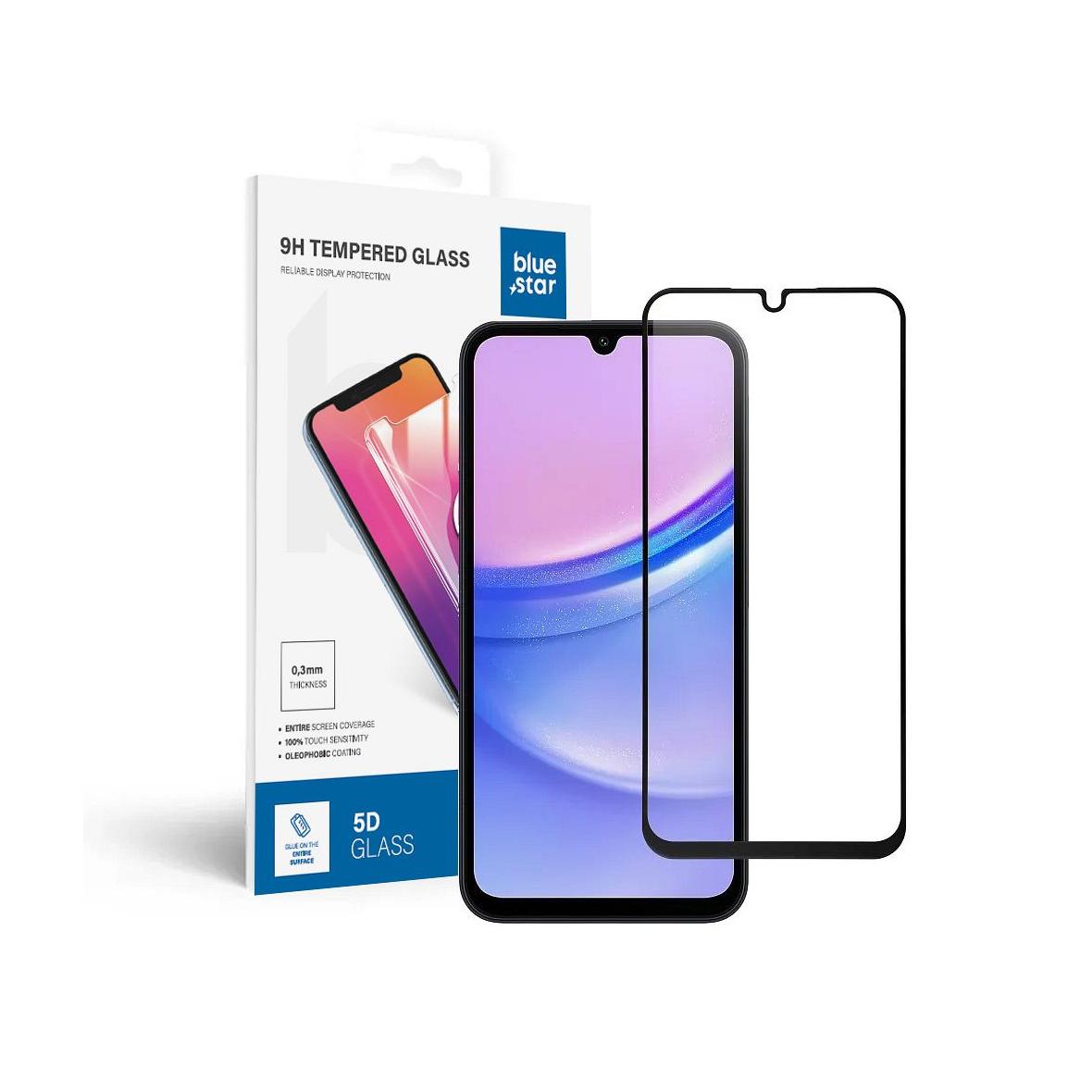 Szkło hartowane do Samsung Galaxy A15 5G (full glue / case friendly) Blue Star 5D czarne
