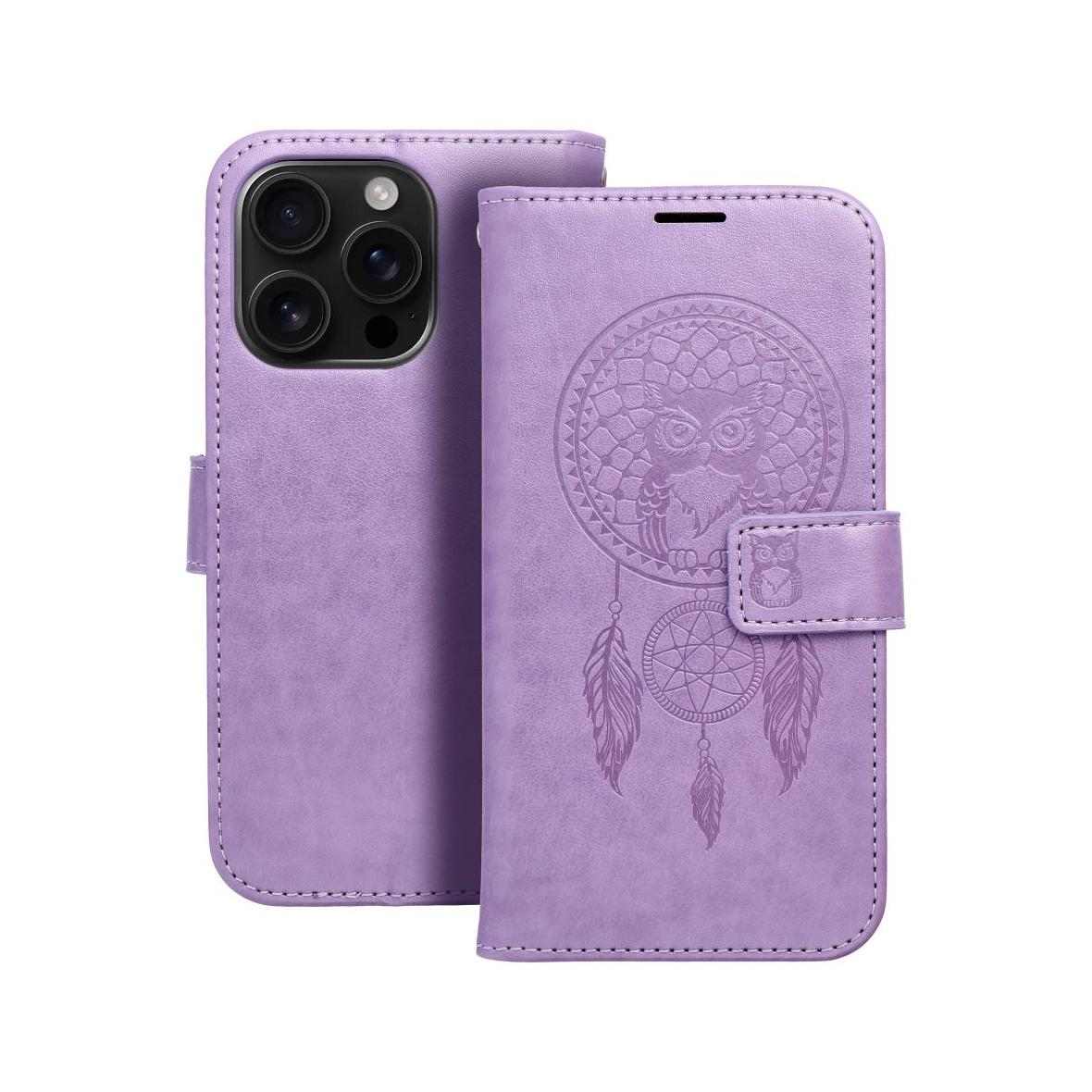Etui z klapką na iPhone 16 PRO Mezzo Book łapacz snów fioletowe