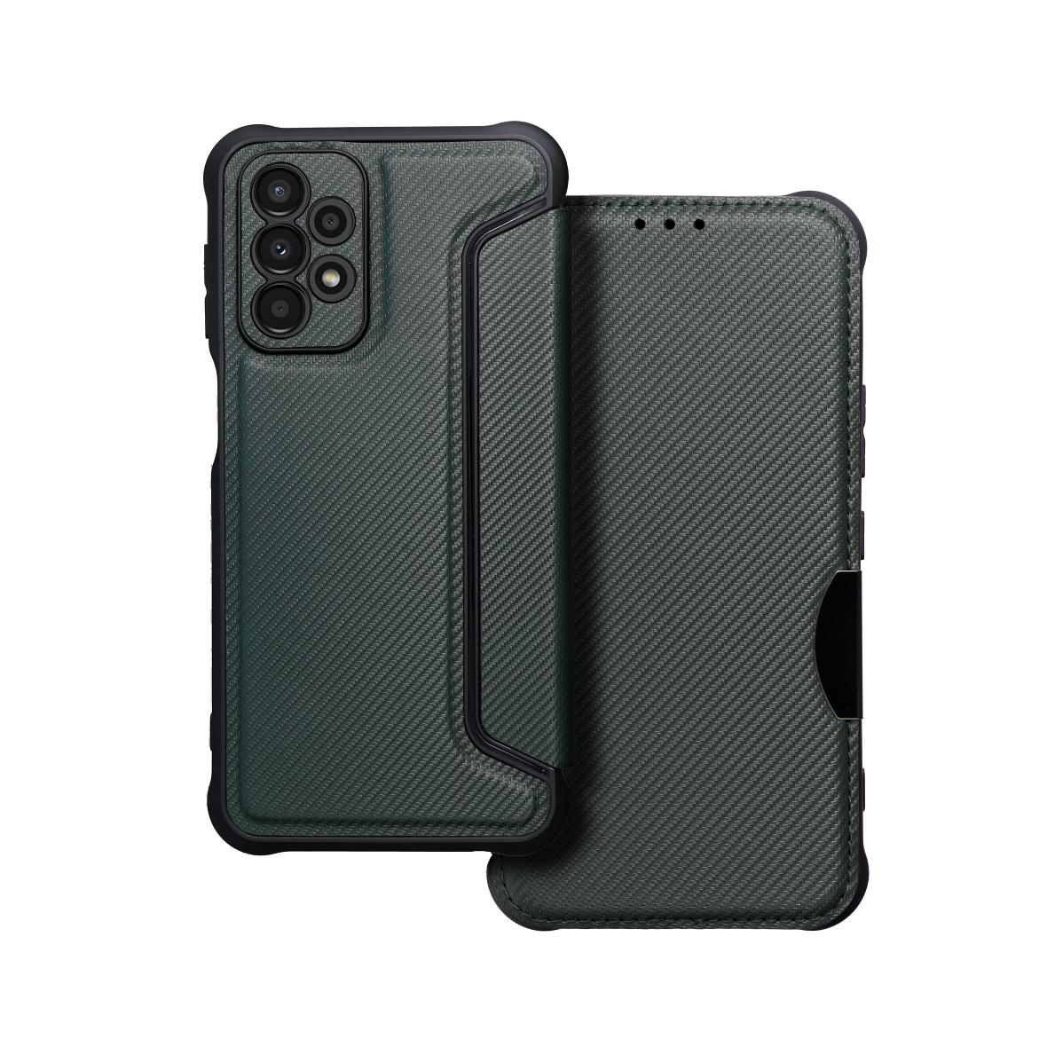 Etui z klapką na Samsung A23 5G Razor Book ciemnozielone