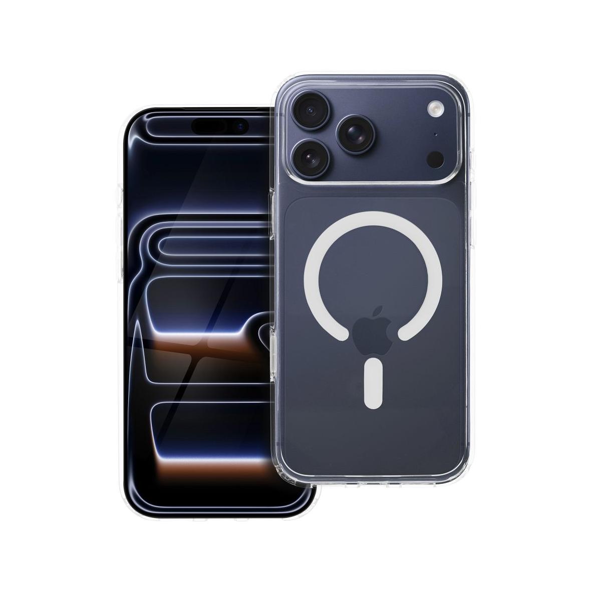 Etui na iPhone 17 PRO MAX Forcell F-Protect Clear Hybrid Premium zgodny z MagSafe transparentne 0INT