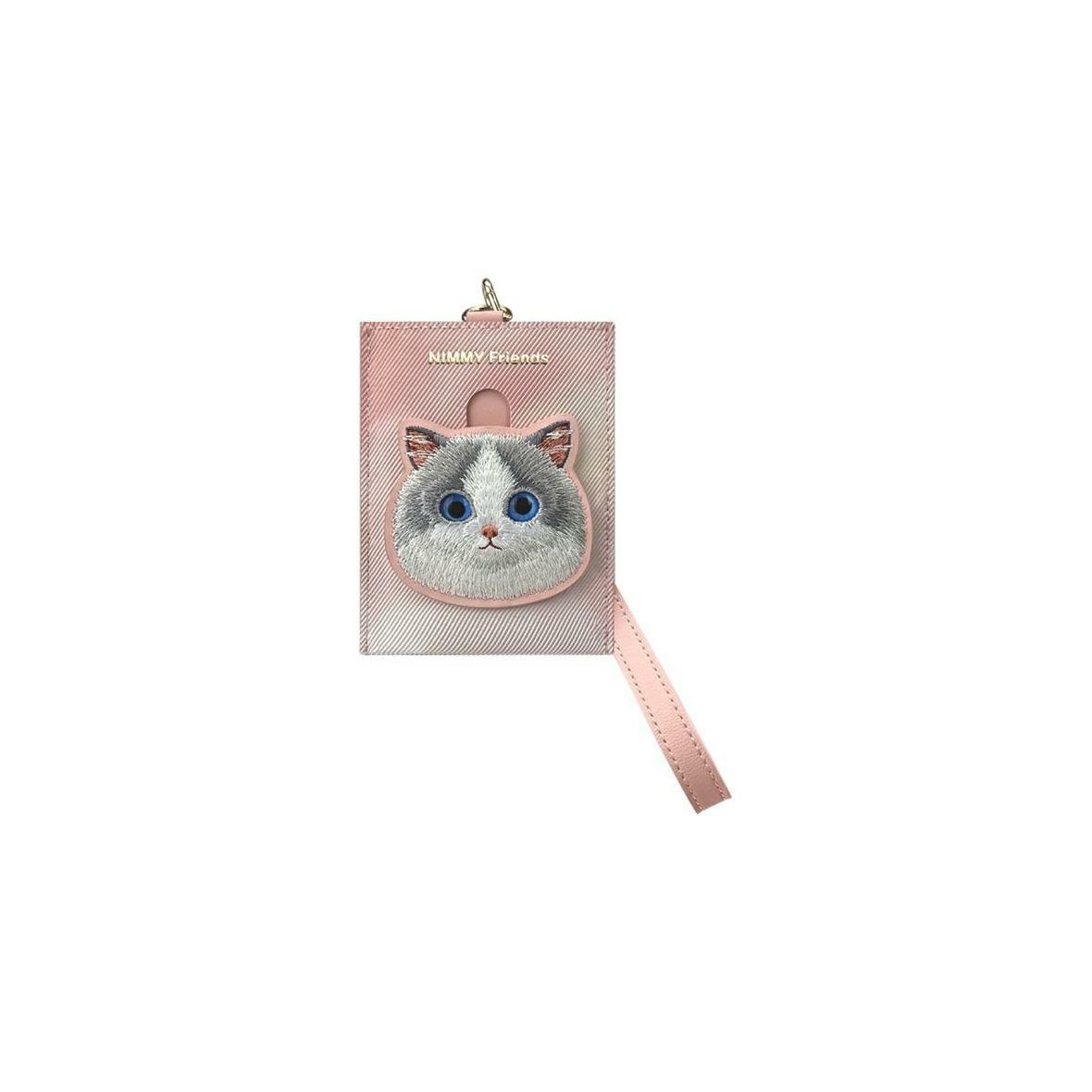 NIMMY portfel na karty BIG EYED PET 2.0 Cat różowy