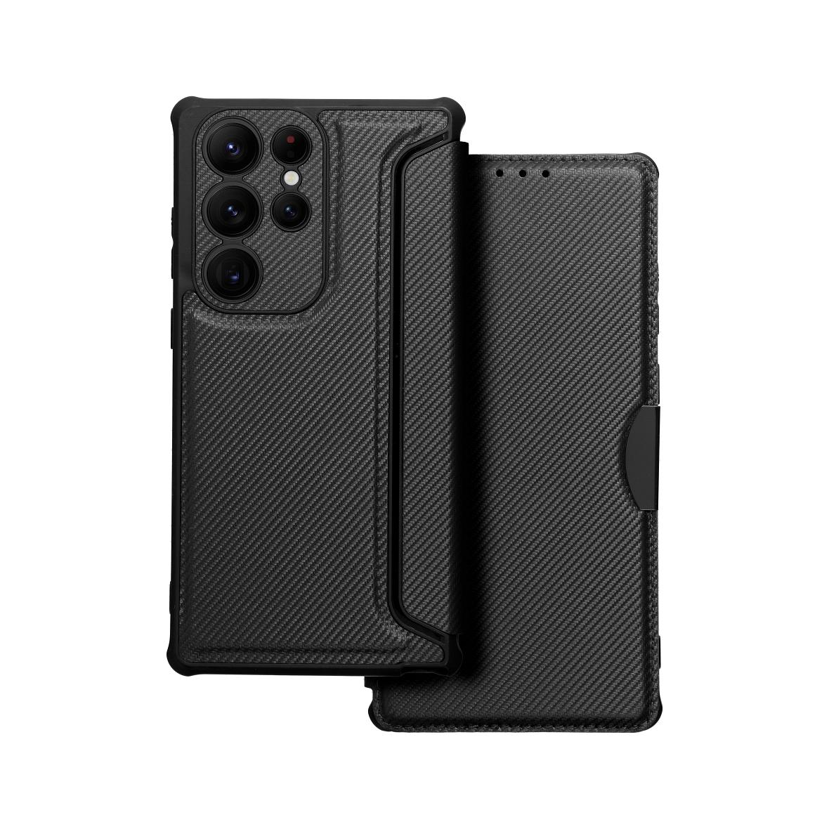 Etui z klapką na Samsung S23 ULTRA Razor Book czarne