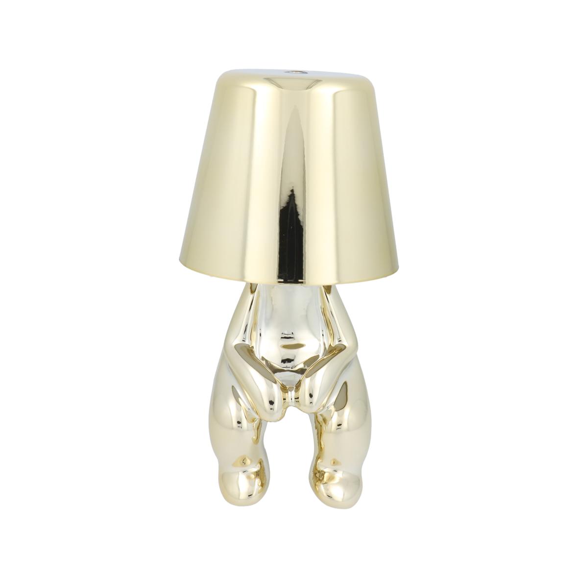 Lampka nocna GOLD MAN Art Deco siedzący (wzór 2) MLTL