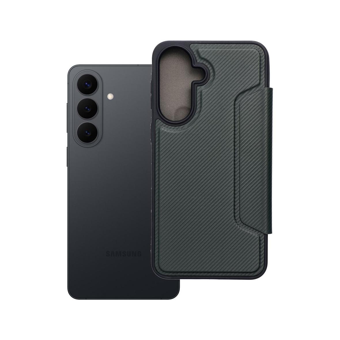 Etui z klapką na Samsung A37 5G Razor Book ciemnozielone
