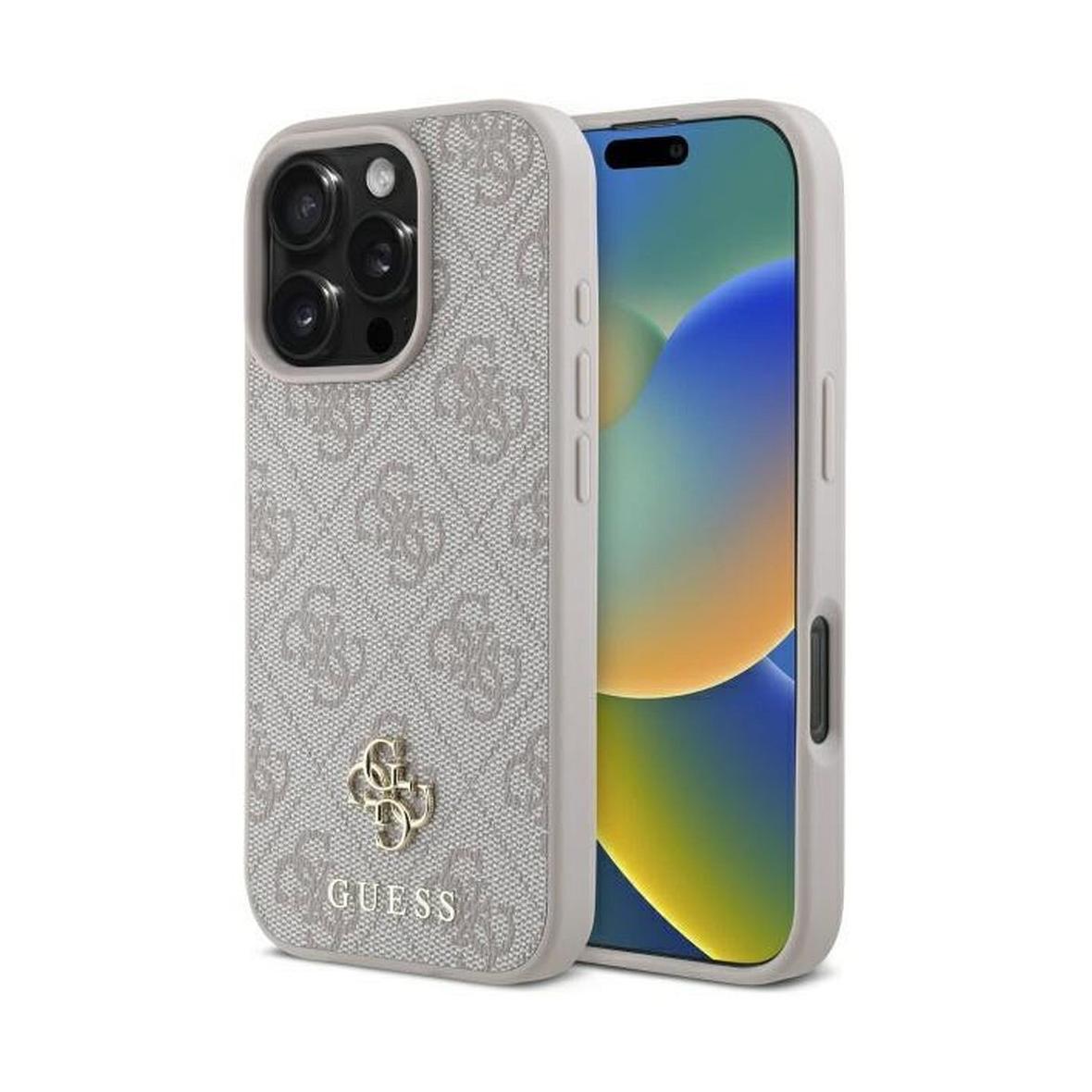 GUESS futerał do IPHONE 16 Pro kompatybilny z MagSafe GUHMP16LP4SM4MP (PU 4G Small and Classic) pink