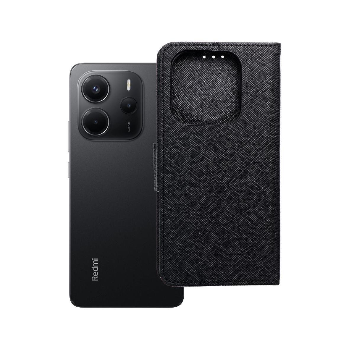 Etui z klapką na Xiaomi Redmi NOTE 14 4G Fancy Book czarne