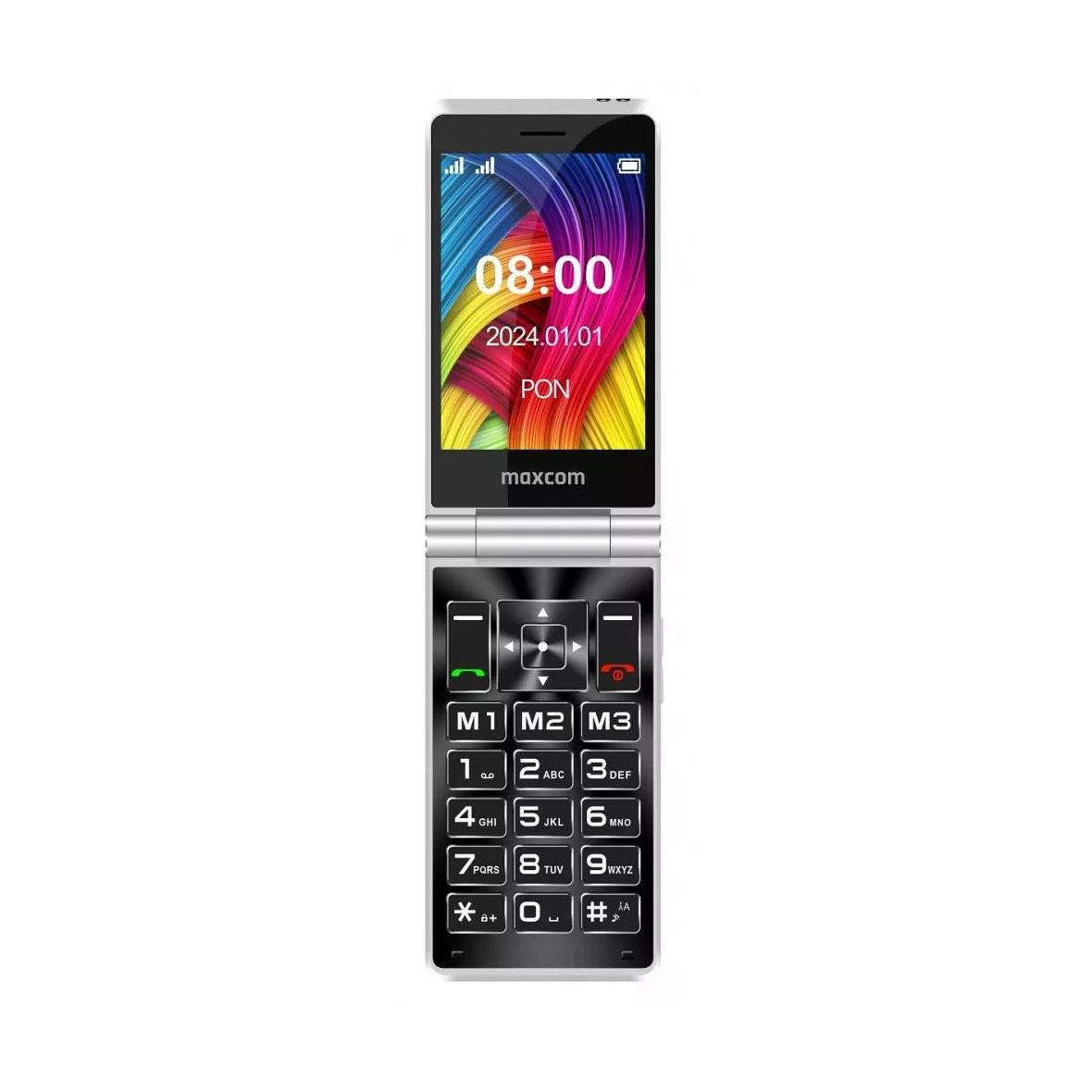 MAXCOM telefon dla seniora z klapką MM835 czerwony
