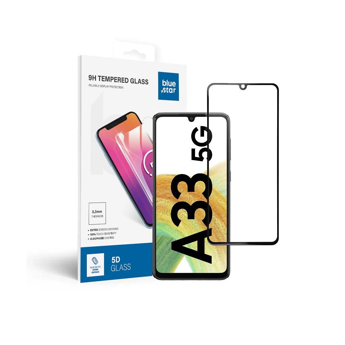 Szkło hartowane do Samsung Galaxy A33 5G (full glue / case friendly) Blue Star 5D czarne