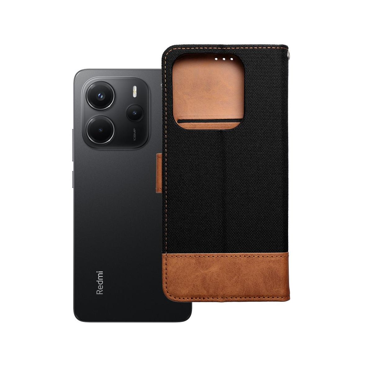 Etui z klapką na Xiaomi Redmi NOTE 14 5G Jeans Book czarne