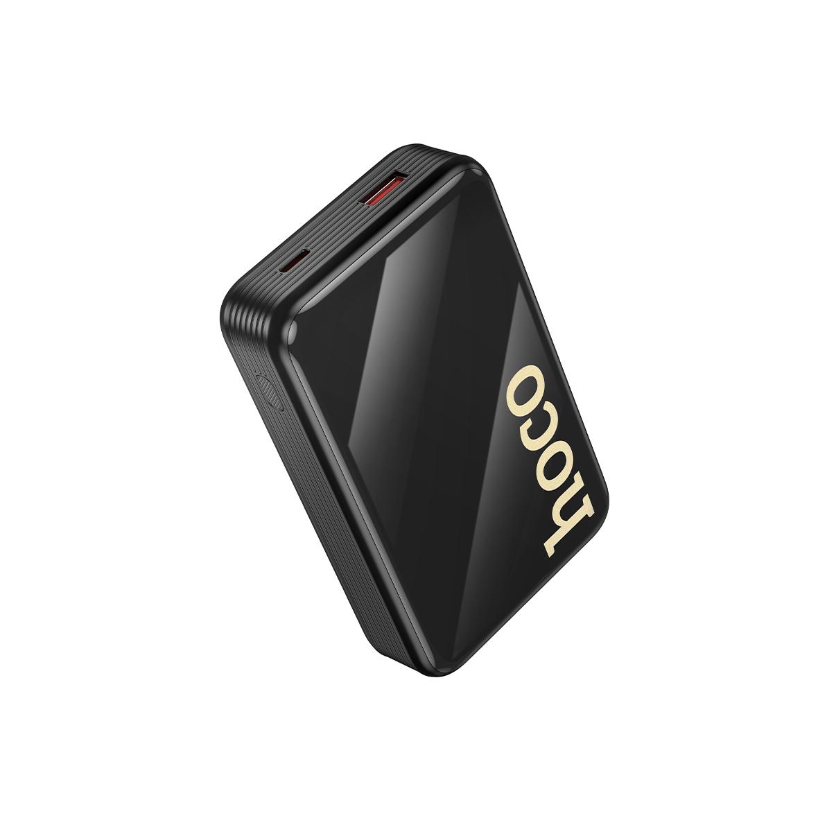 Powerbank Hoco 20000 mAh QC PD 22,5W z wbudowanymi kablami USB C + Lightning Q37A czarny