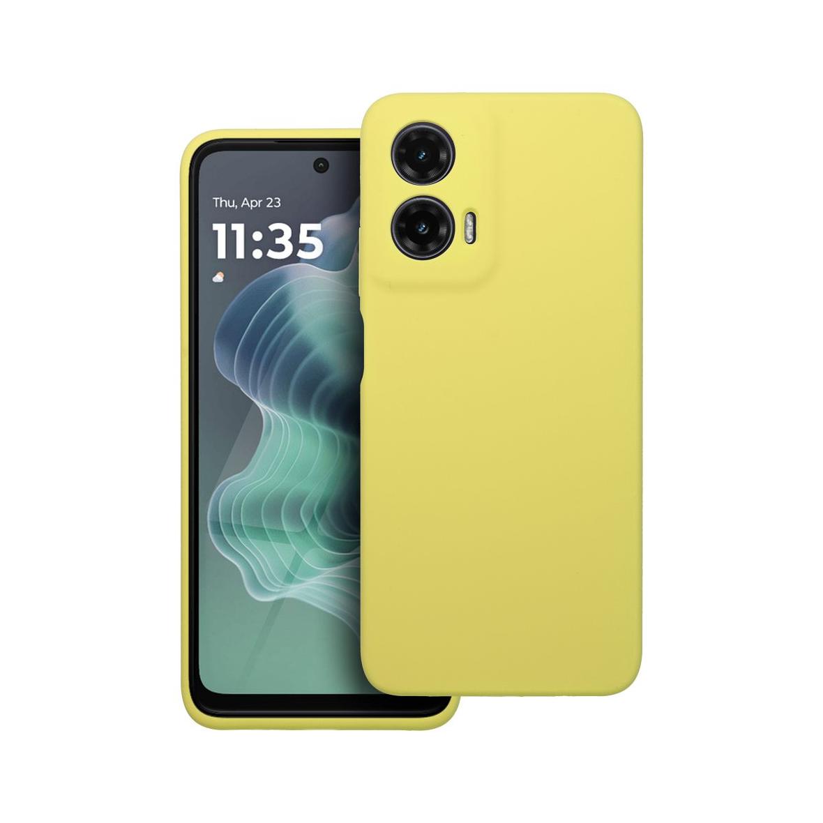 Futerał do Motorola G35 5G Silicone 2mm żółty