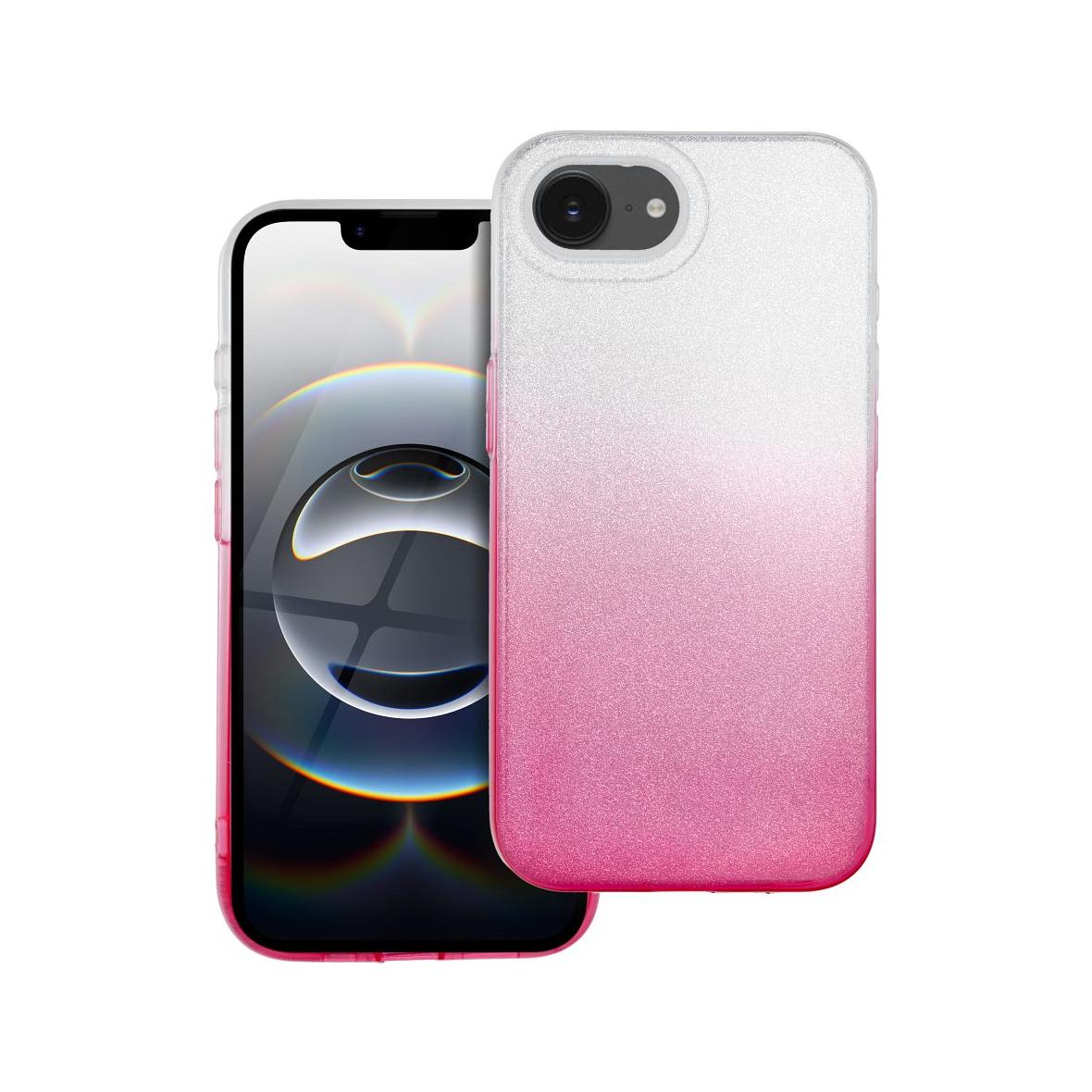 Futerał do iPhone 16e (SE 4 2025) / 17e Shining transparentny różowy