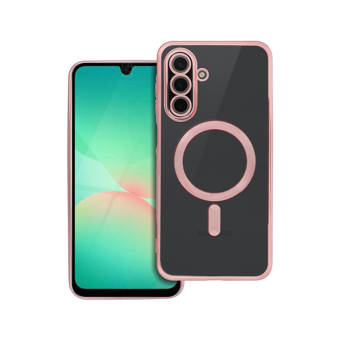 Futerał do Samsung A26 Electro Mag Cover zgodny z MagSafe złoty róż