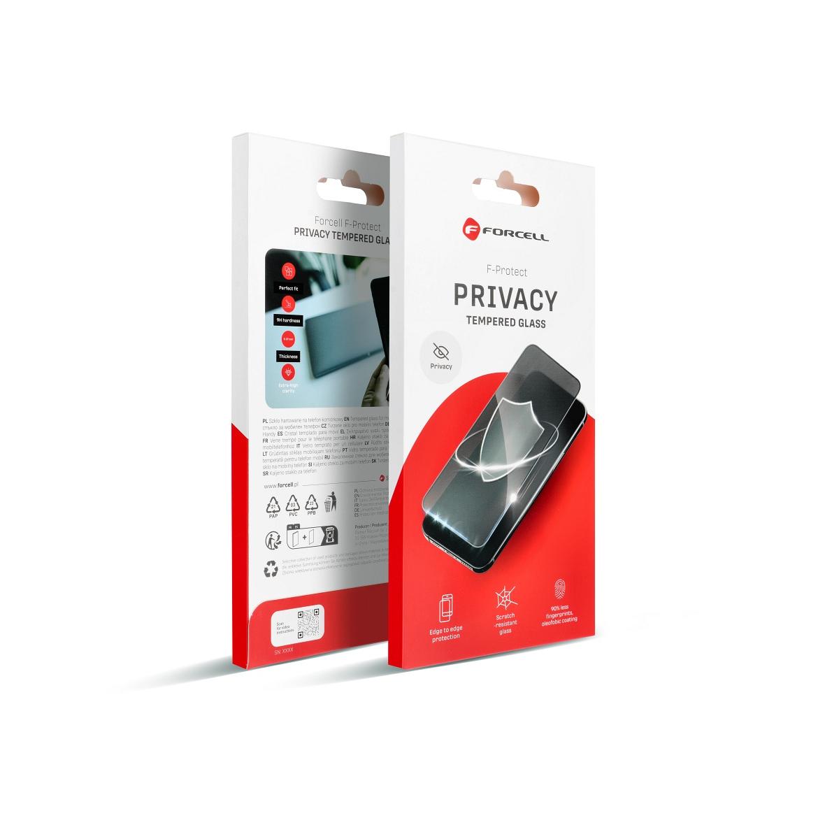 Szkło hartowane do iPhone 15 PRO Forcell Privacy Glass czarne