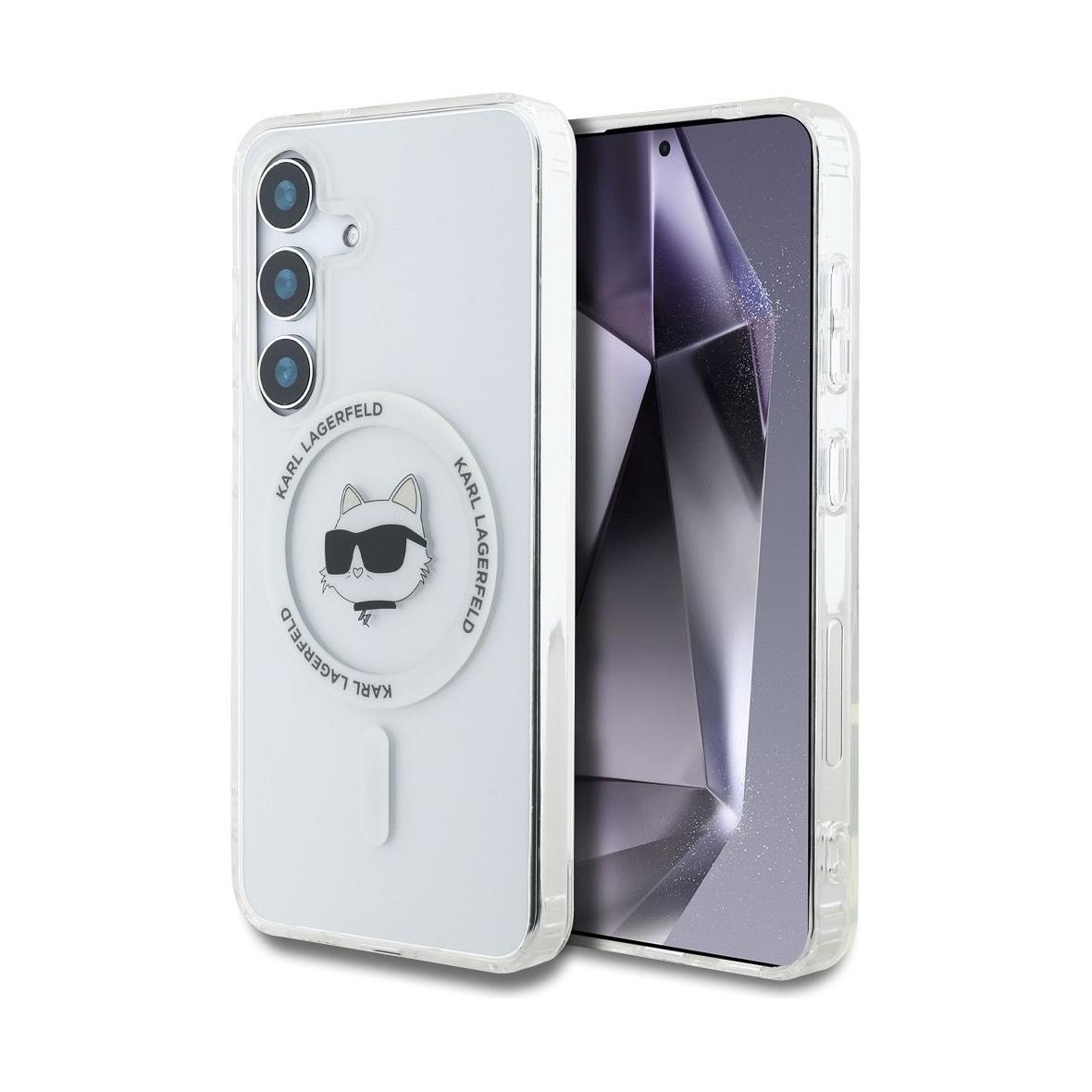 KARL LAGERFELD futerał do SAMSUNG S25 Plus KLHMS25MHLSCHH (Magnetic IML Metal Choupette Head) biały