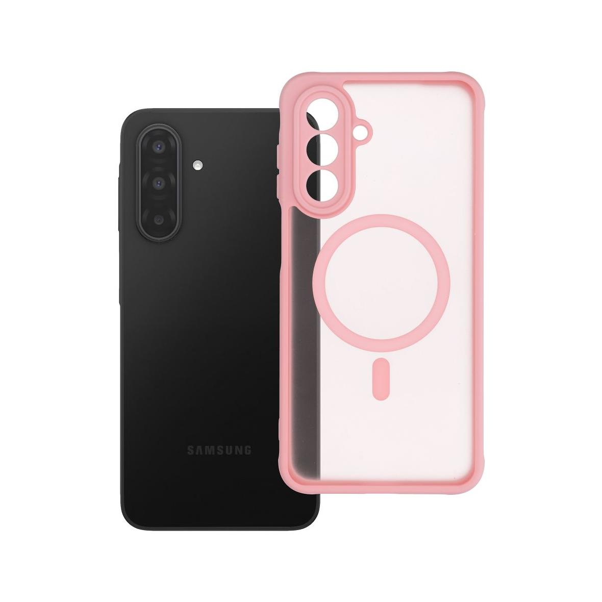 Futerał do Samsung A17 Full Matte Mag Cover zgodny z MagSafe jasnoróżowy