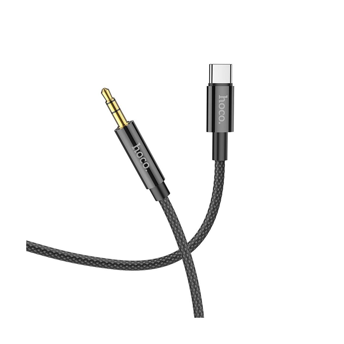 Kabel AUX Jack 3,5 mm do USB C Hoco 1 m UPA19 czarny
