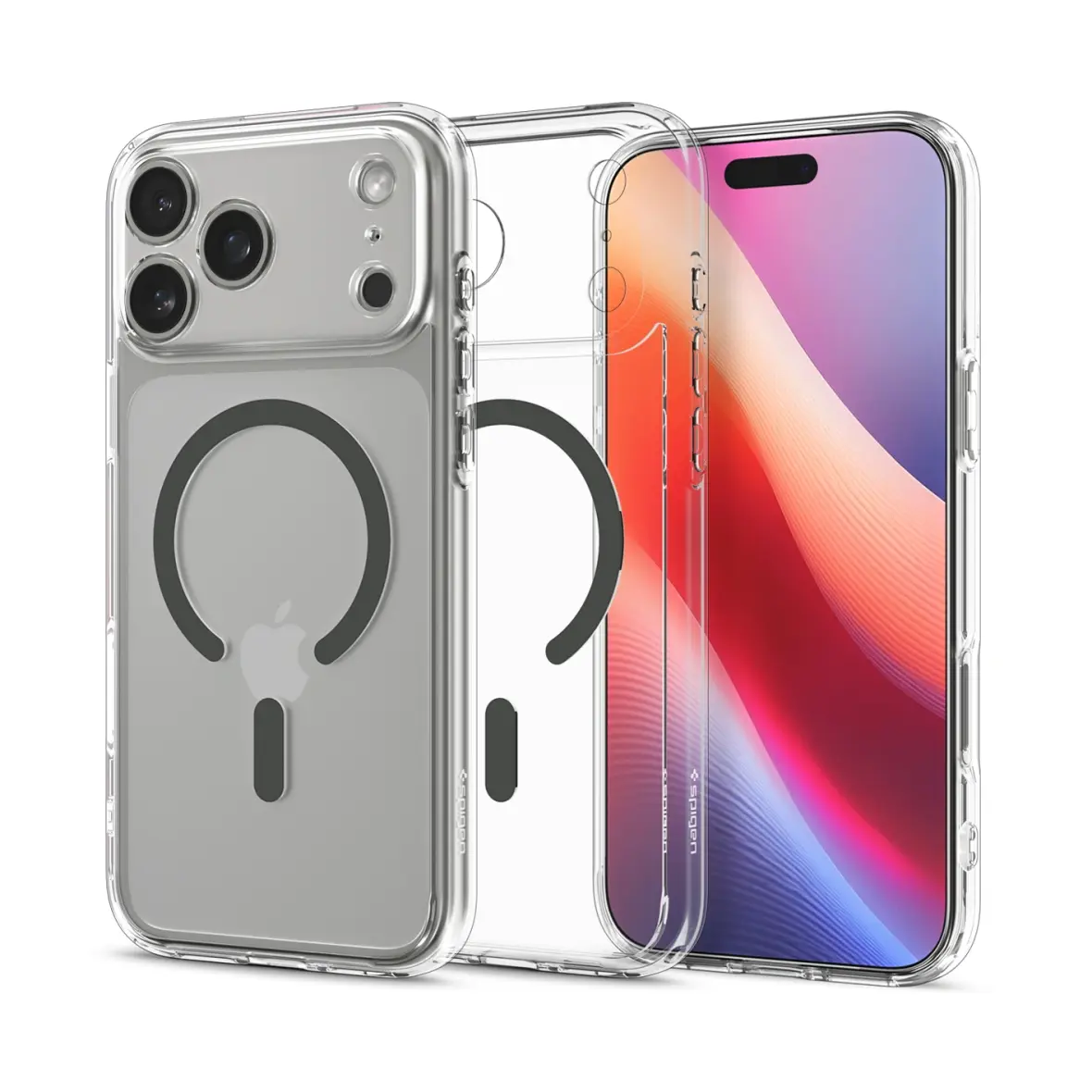 SPIGEN futerał ULTRA HYBRID MAG kompatybilny z MagSafe do IPHONE 17 Pro Max clear graphite
