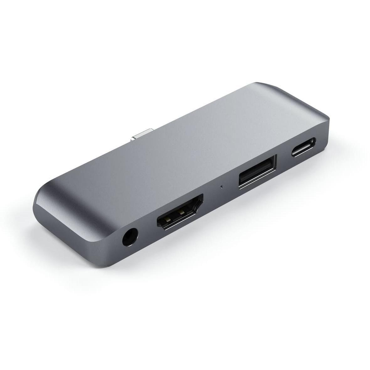 Adapter HUB 4w1 USB C Satechi Mobile Pro Hub ST-TCMPHM szary