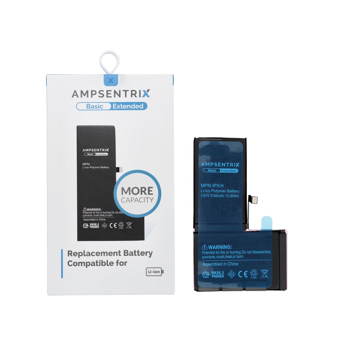 AmpSentrix Basic bateria do iPhone X (zwiększona pojemność 3150 mAh)