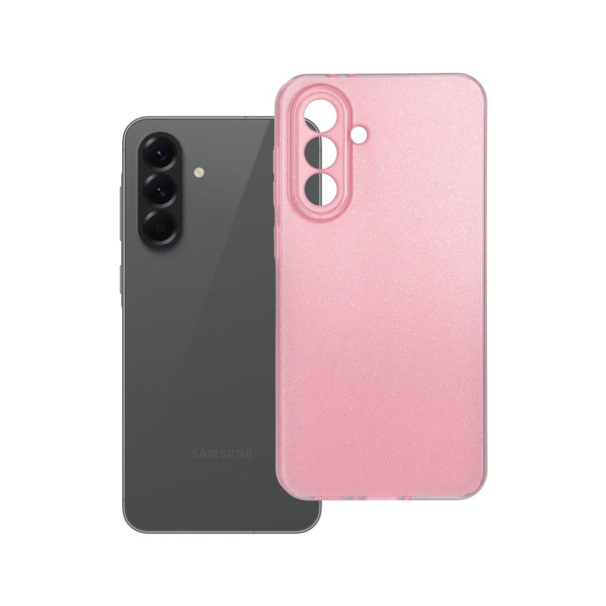 Futerał do Samsung A56 5G Clear Case 2 mm Blink różowy