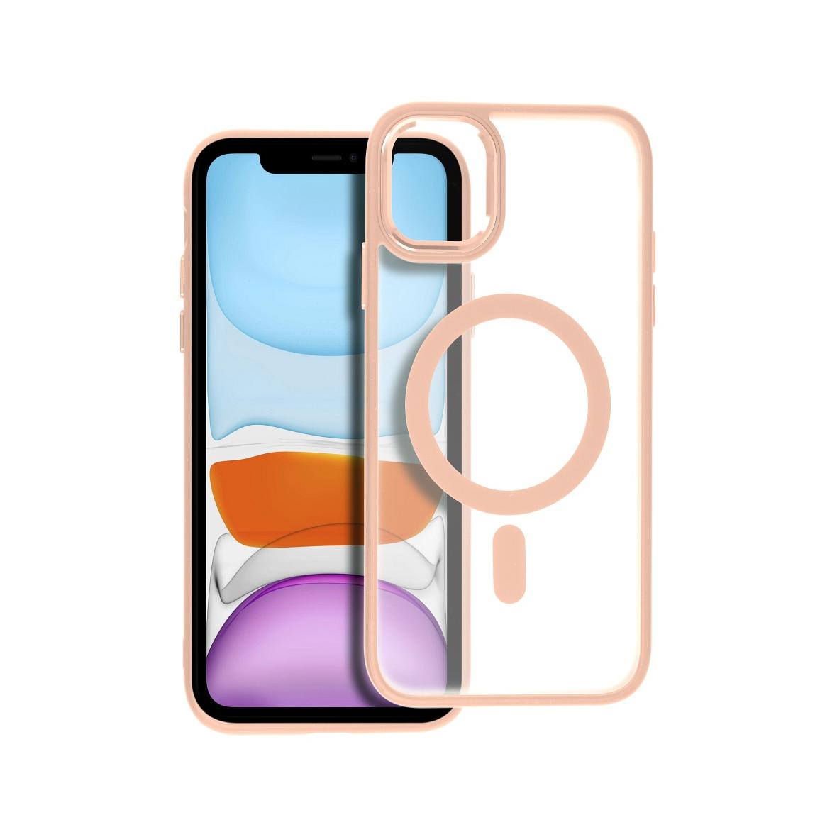 Futerał MATTE MAG COVER kompatybilny z MagSafe do IPHONE 11 różowy