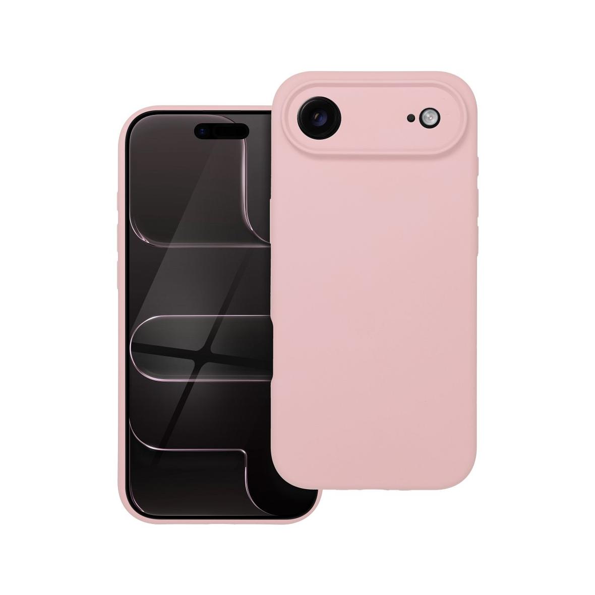 Futerał do iPhone 17 AIR Silicone 2mm zgodny z MagSafe pudrowy róż