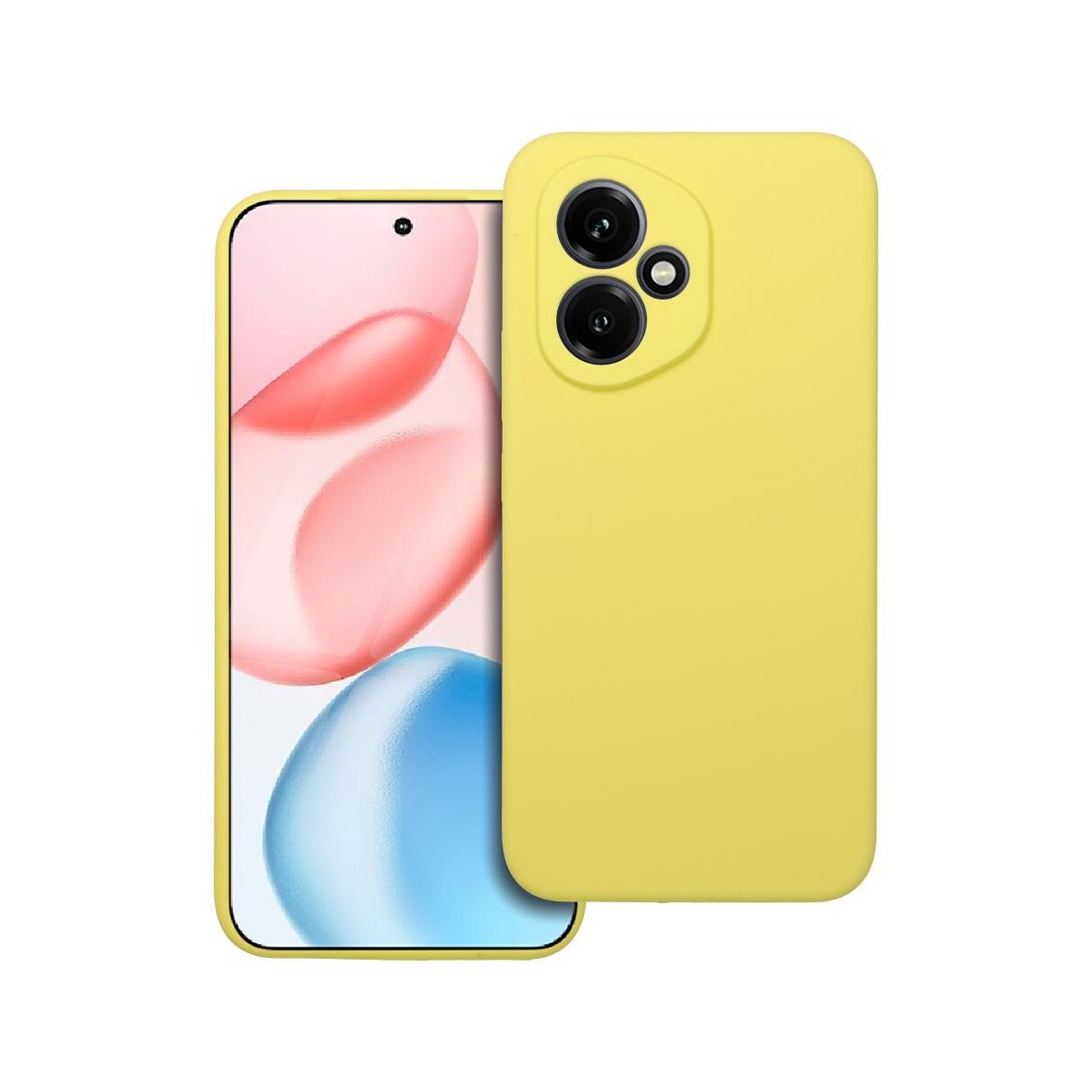 Futerał do Honor 400 5G Silicone 2mm żółty