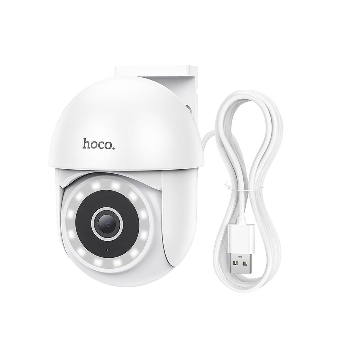 Kamera zewnętrzna Hoco 3MP Full HD Wi-Fi D2 biała